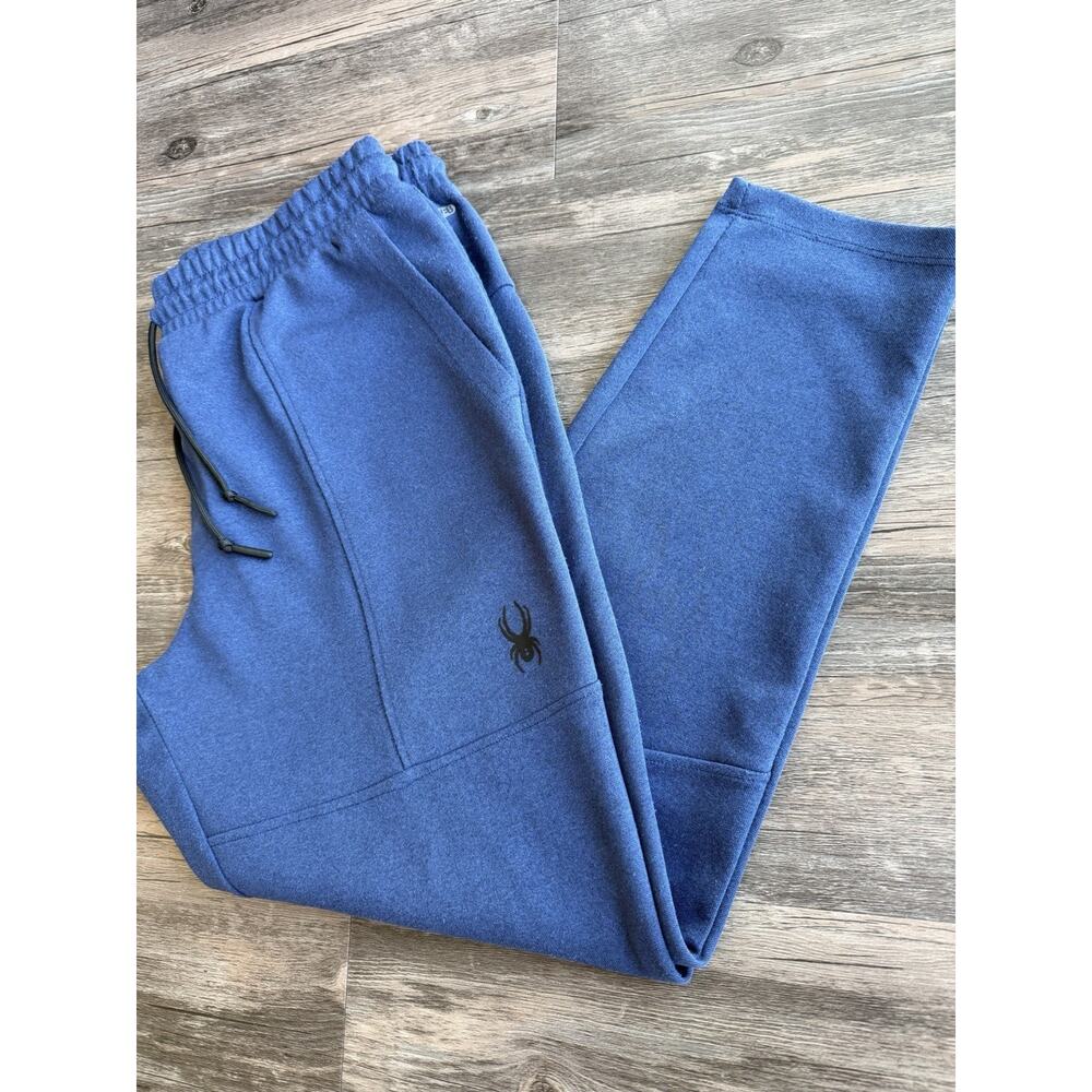 Spyder Active Sweatpants Joggers Pants Mens Large Blue Pockets Pro Web Running